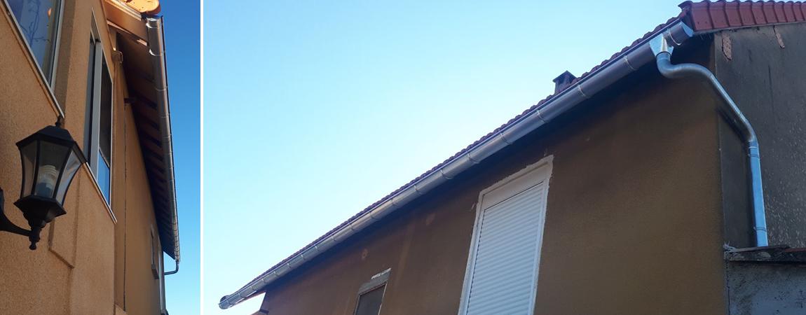 Installation de gouttières, chenaux